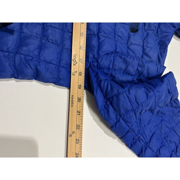 The North Face Women's Thermoball Hooded Jacket Coat Size S Quilted Puffer Blue - Picture 7 of 15